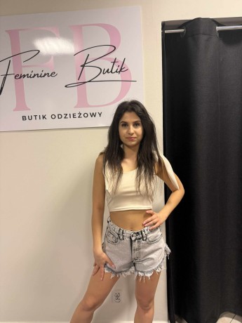 Przejdź do produktu Bluzka na dwa ramiona BOW - beż