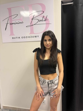 Przejdź do produktu Bluzka na dwa ramiona BOW - czarna
