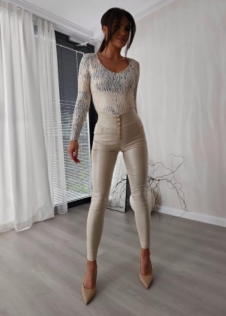 Przejdź do produktu Spodnie woskowane LOPEZ – IVORY