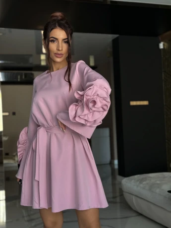 Przejdź do produktu Sukienka VALENTINA - pudrowy róż