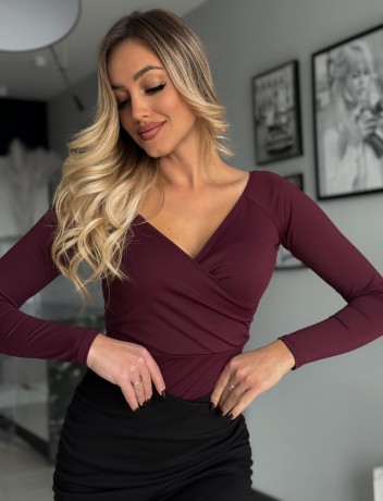 Przejdź do produktu Bluzka lycra - bordo